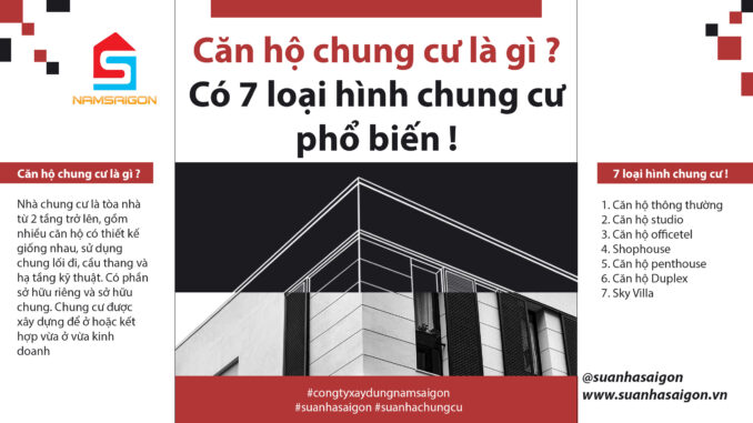 Căn hộ chung cư là gì? 7 loại hình chung cư phổ biến